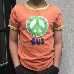 Orange Peace Out T-Shirt